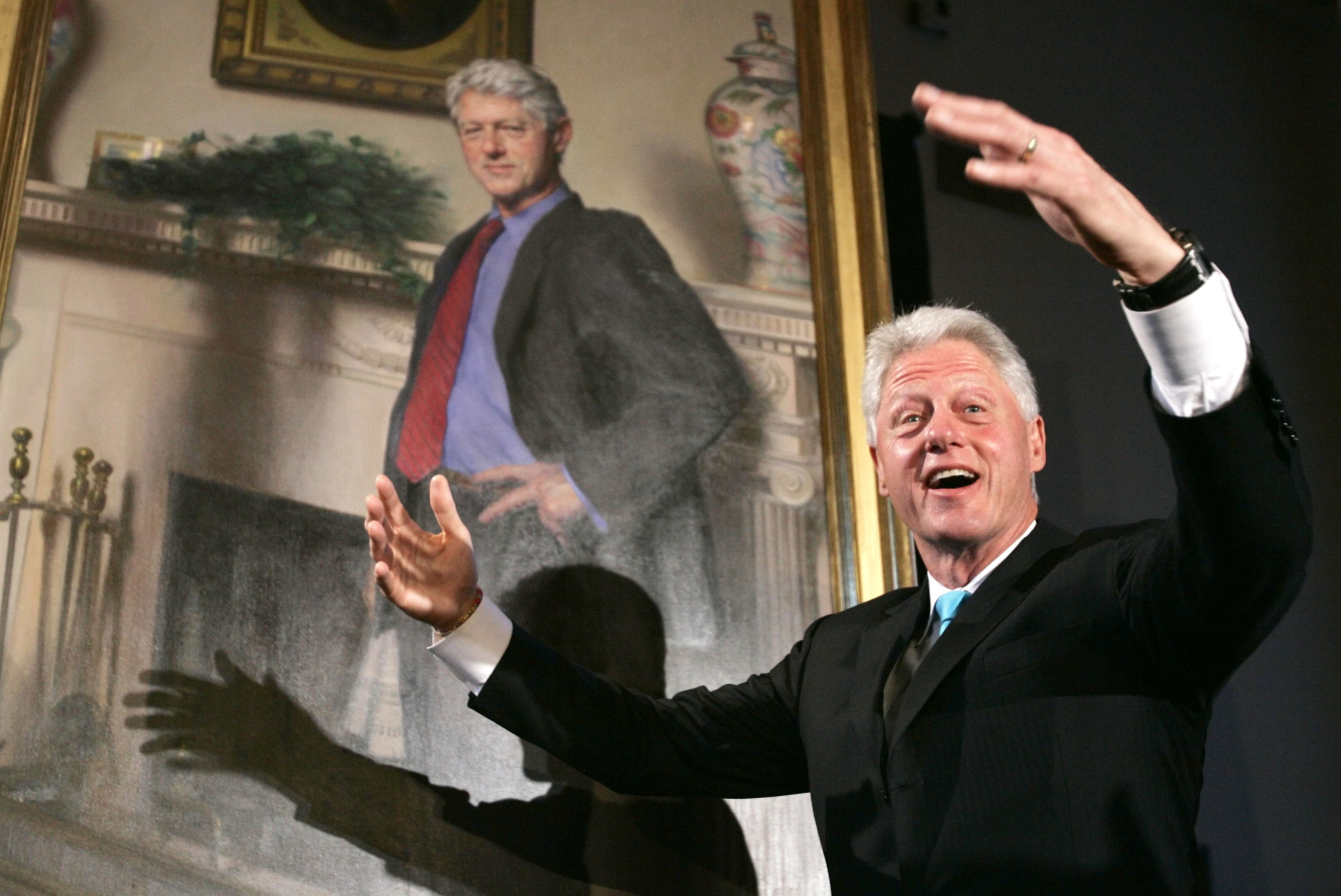 3373x2254 Clinton's Portrait Artist Reveals Symbolic Nod To Lewinsky Affair - Bill Clinton Painting