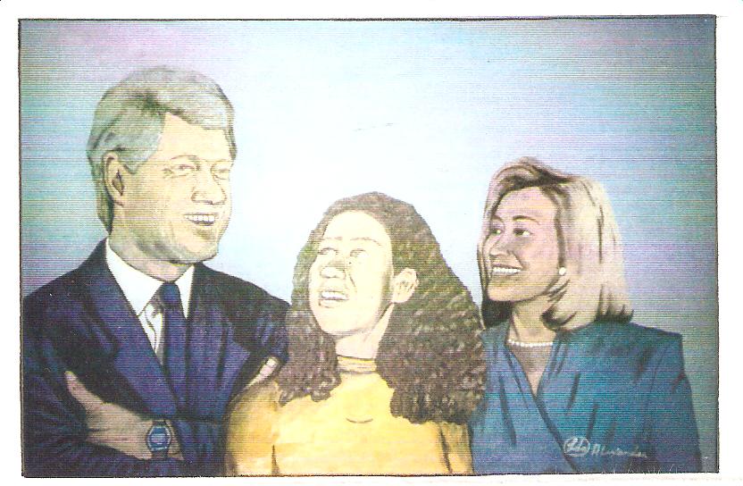 832x544 Clinton Family Portrait - Bill Clinton Painting