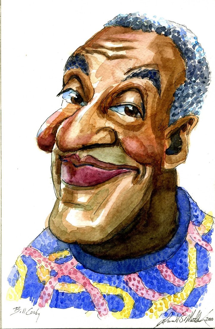 723x1105 Les Malheurs De Papa Bonheur - Bill Cosby Painting