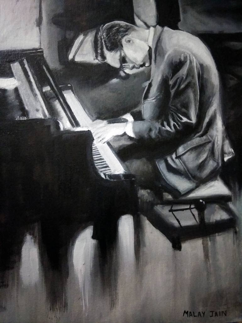 770x1027 Saatchi Art Bill Evans Painting By Malay Jain - Bill Evans Painting