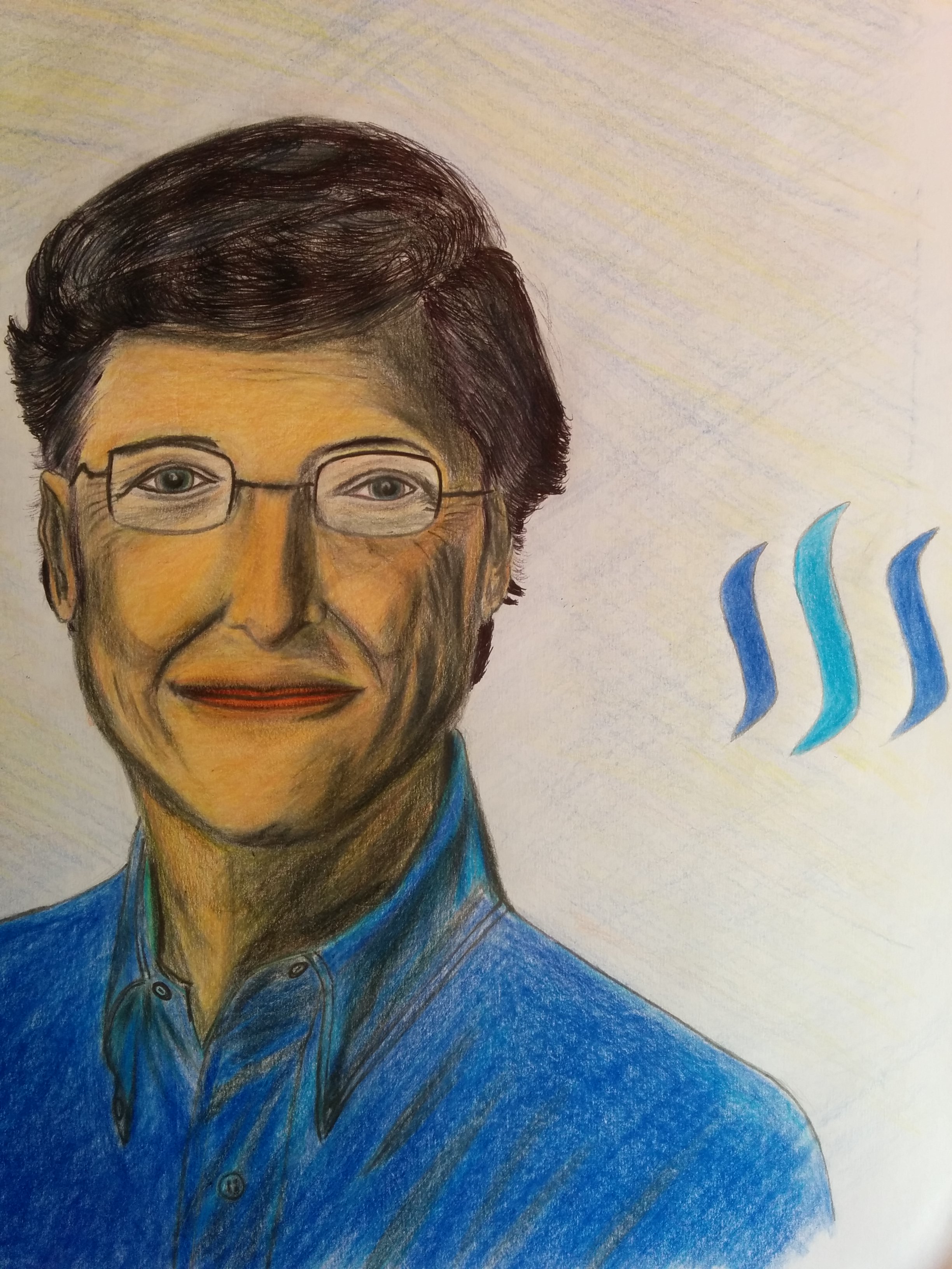 2448x3264 Steemits Got Talent Entry 1 Week 3 - Bill Gates Painting