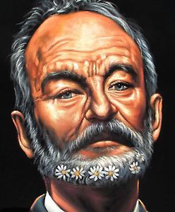 248x300 Bill Murray Flowers Life Aquatic Zissou Original Oil Painting Art - Bill Murray Oil Painting
