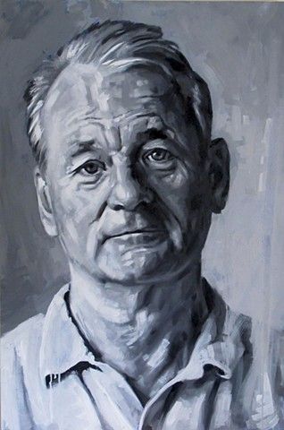 318x480 Luke Vehorn Original Oil Painting Bill Murray Contemporary - Bill Murray Oil Painting