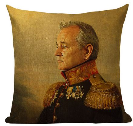 439x414 Bill Murray As General Oil Painting Couch Cushion - Bill Murray Oil Painting