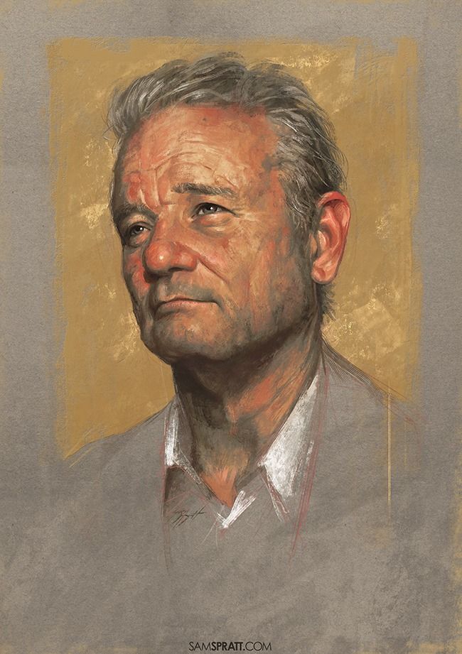 650x921 Bill - Bill Murray Painting