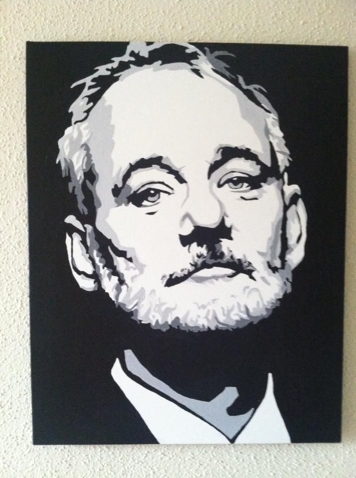 716x960 My Sisters Awesome Painting Of Bill Murray Pics - Bill Murray Painting