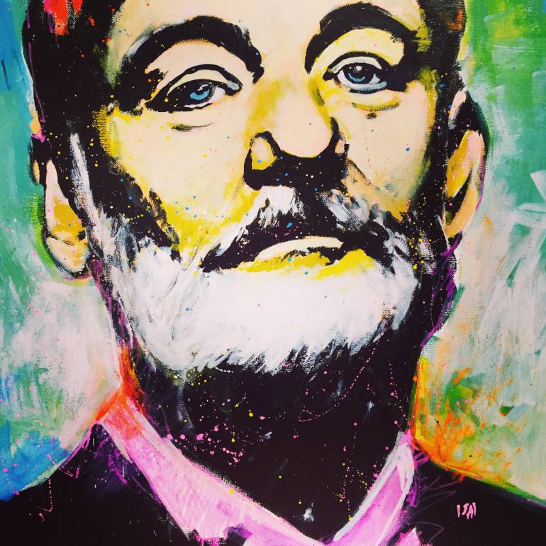 770x770 Saatchi Art Bill Murray Painting By Isai Mireles - Bill Murray Painting