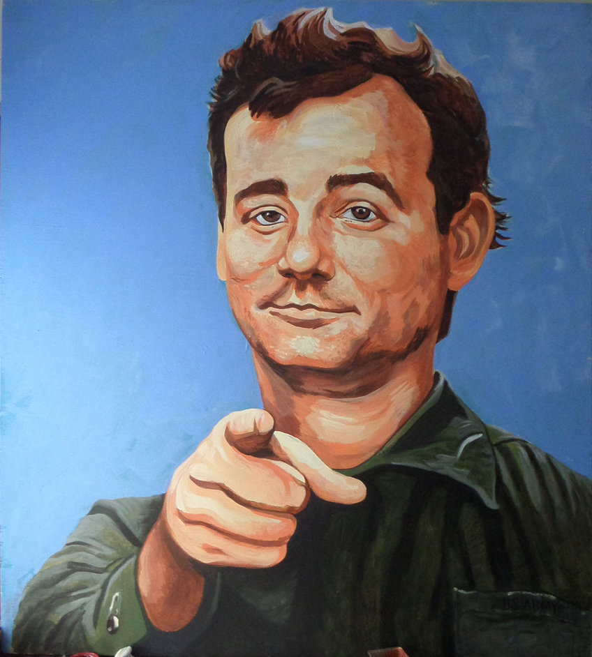 848x942 Stripes Bill Murray 5ft Painting By Physite - Bill Murray Painting
