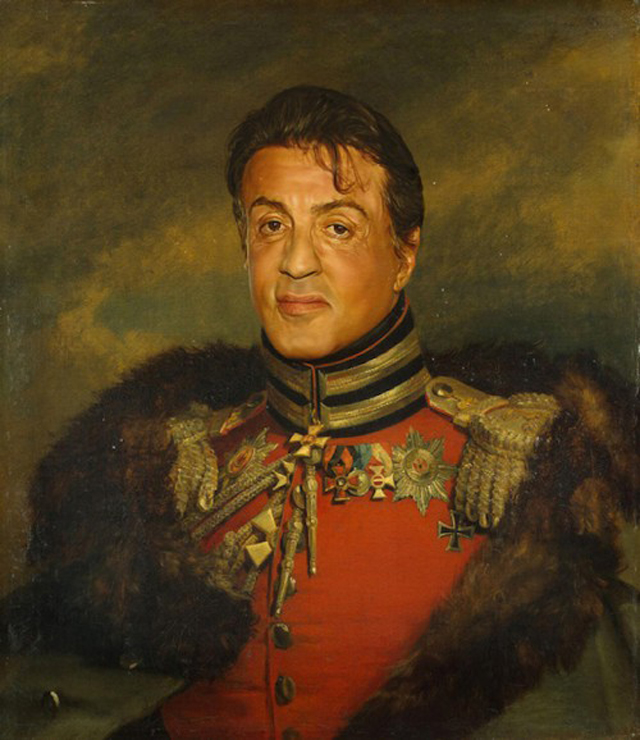 640x740 Portrait General Russe Stallone - Bill Murray Painting General