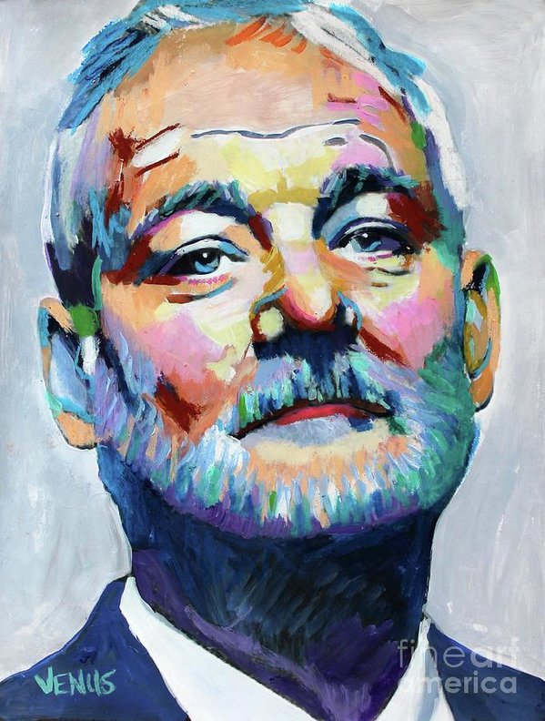 599x792 Bill Murray Art Print By Venus - Bill Murray Portrait Painting