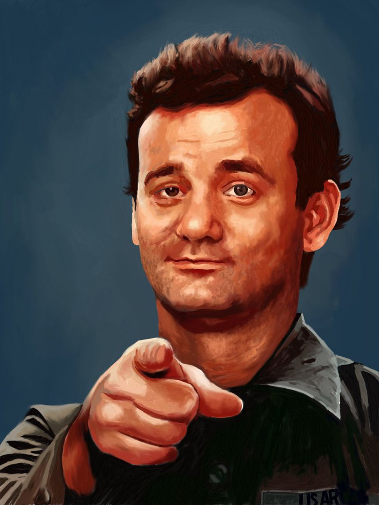 774x1032 Bill Murray Dr. Venkman By Drewlangston - Bill Murray Portrait Painting