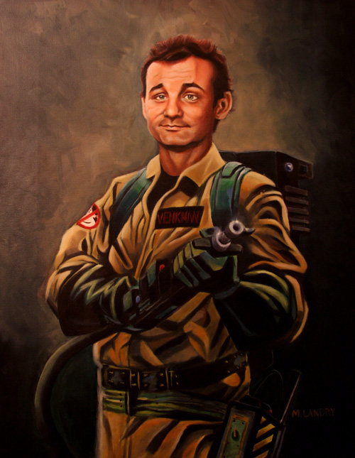 500x645 Bill Murray Peter Venkman Portrait Landryimages - Bill Murray Portrait Painting