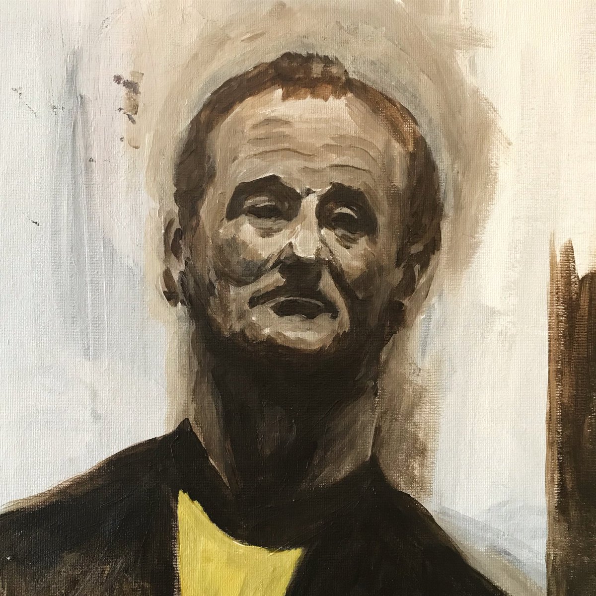 1200x1200 Drew Dudek On Twitter Bill Murray Strikes Back! - Bill Murray Portrait Painting