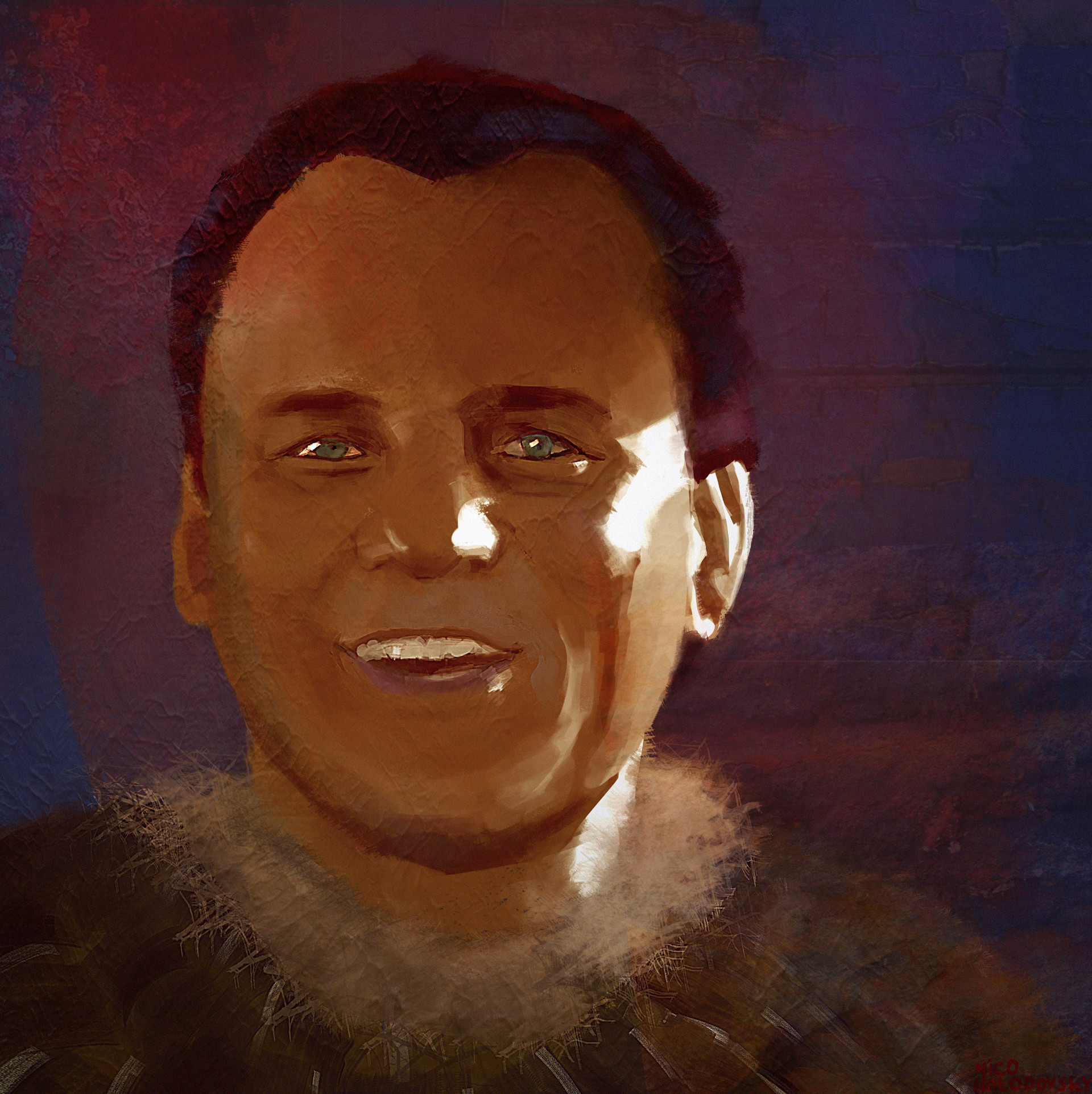 1920x1924 Nico Holodovsky - Bill Murray Portrait Painting