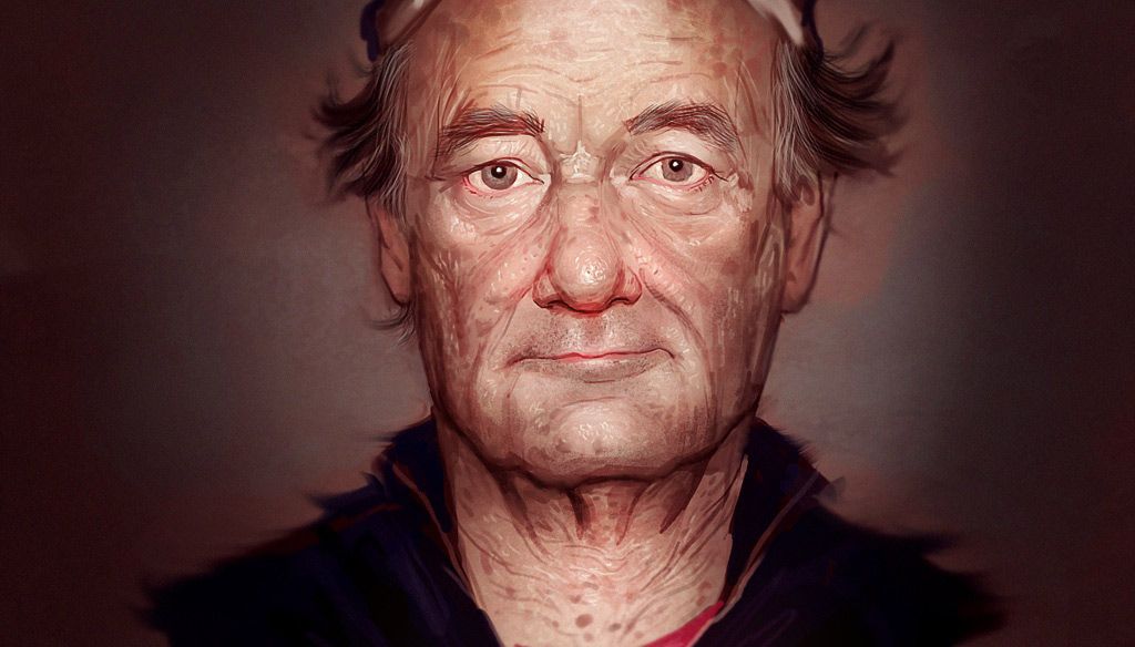 1024x584 Bill Murray Portrait Painting Paintings Bill - Bill Murray Portrait Painting