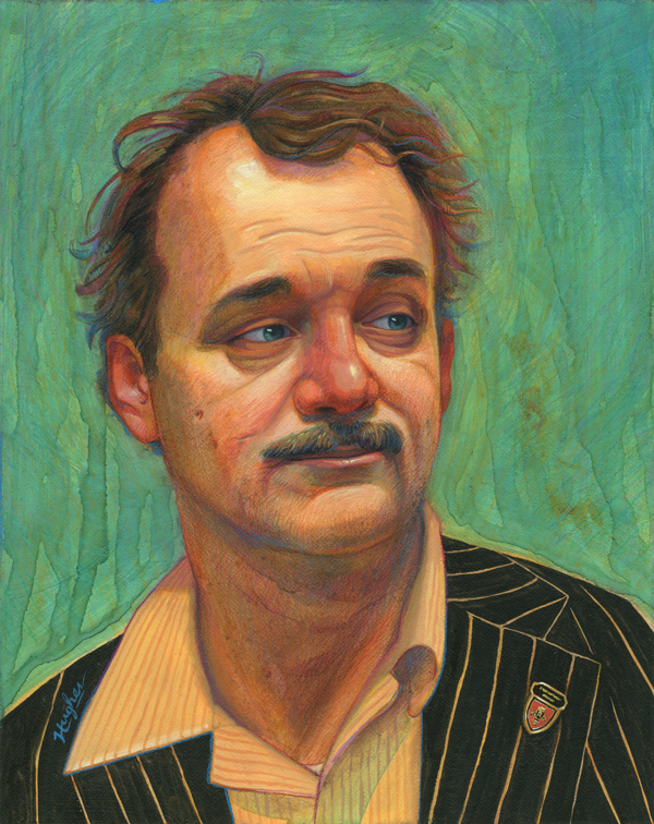 600x756 Bad Dads Iv Bill Murray Portrait Hire An Illustrator - Bill Murray Portrait Painting