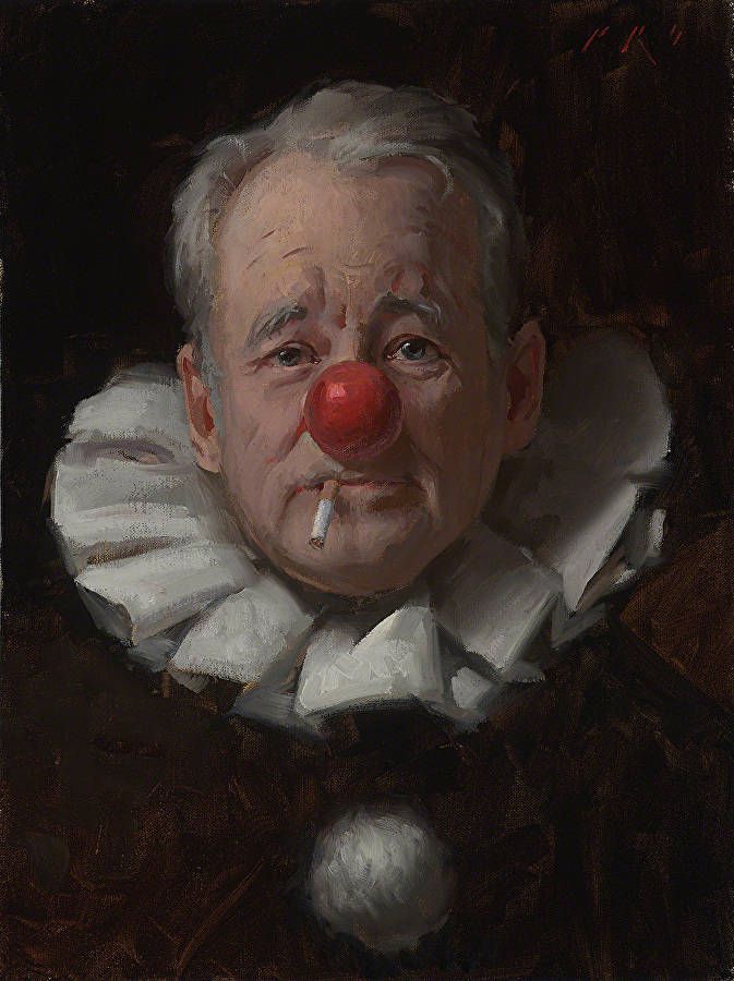 673x900 Bill Murray - Bill Murray Zombieland Painting
