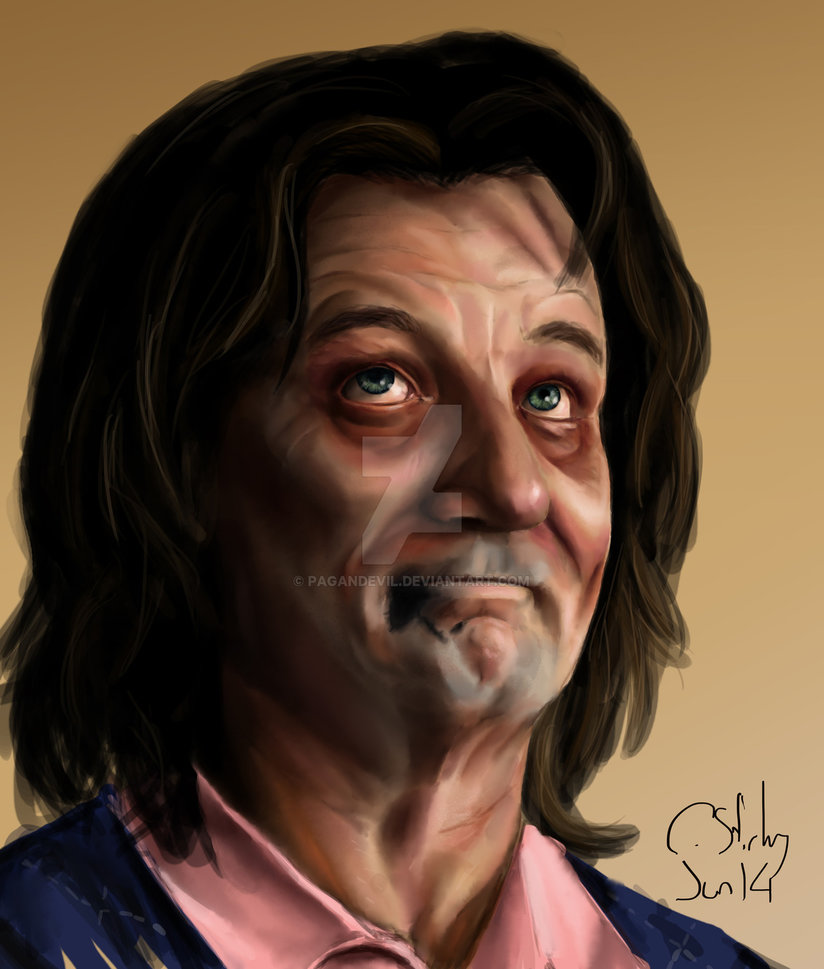 824x969 Zombie Bill Murray By Pagandevil - Bill Murray Zombieland Painting