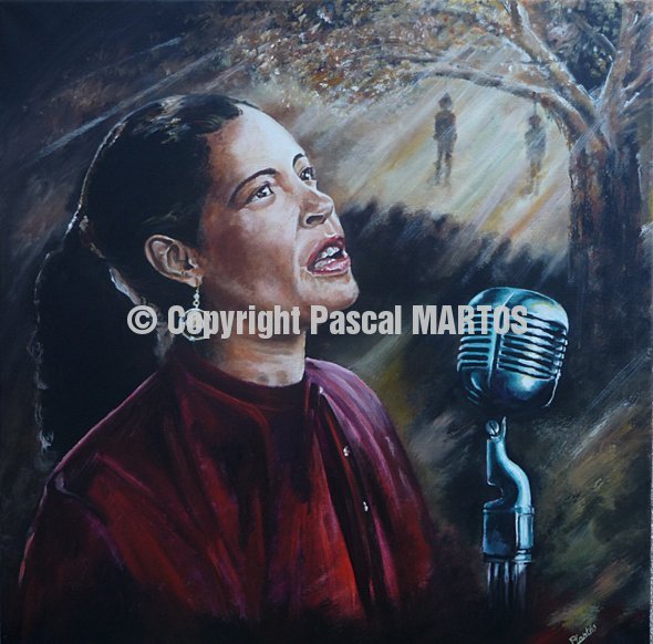 590x582 Billie Holiday Pascal Martos Paintings Of Jazz Amp Soul Artists - Billie Holiday Painting