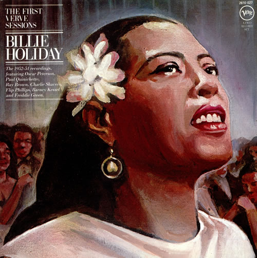 500x503 Billie Holiday The First Verve Sessions French 2 Lp Vinyl Record - Billie Holiday Painting