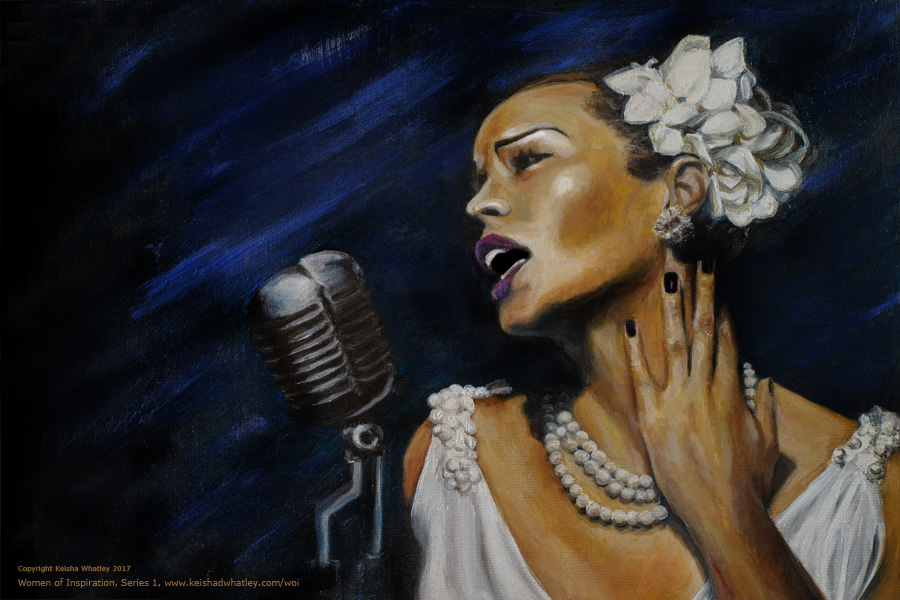 900x600 Billie Holiday Woman Of Inspiration - Billie Holiday Painting