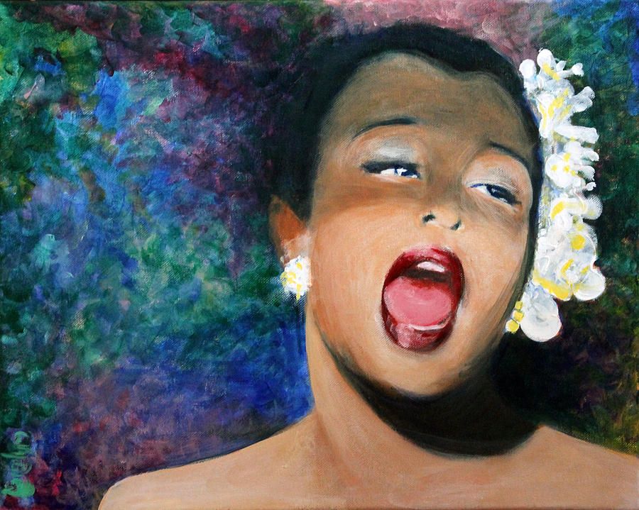 900x719 Billie Holiday By Carolyn Veldbloem - Billie Holiday Painting