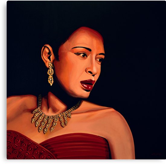 550x545 Billie Holiday Painting Canvas Prints By Paulmeijering Redbubble - Billie Holiday Painting