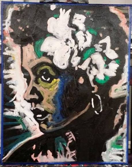 459x580 Original Oil Painting Billie Holiday By Matt Pecson 16x20 Canvas - Billie Holiday Painting