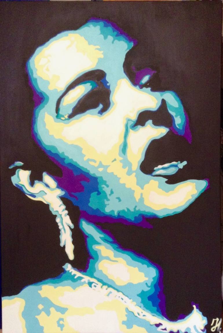 770x1150 Saatchi Art Pop Art Portrait Billie Holiday Painting By Hans Veltman - Billie Holiday Painting