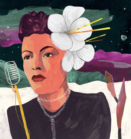 540x574 Luisa Rivera Billie Holiday Modern Midwest - Billie Holiday Painting