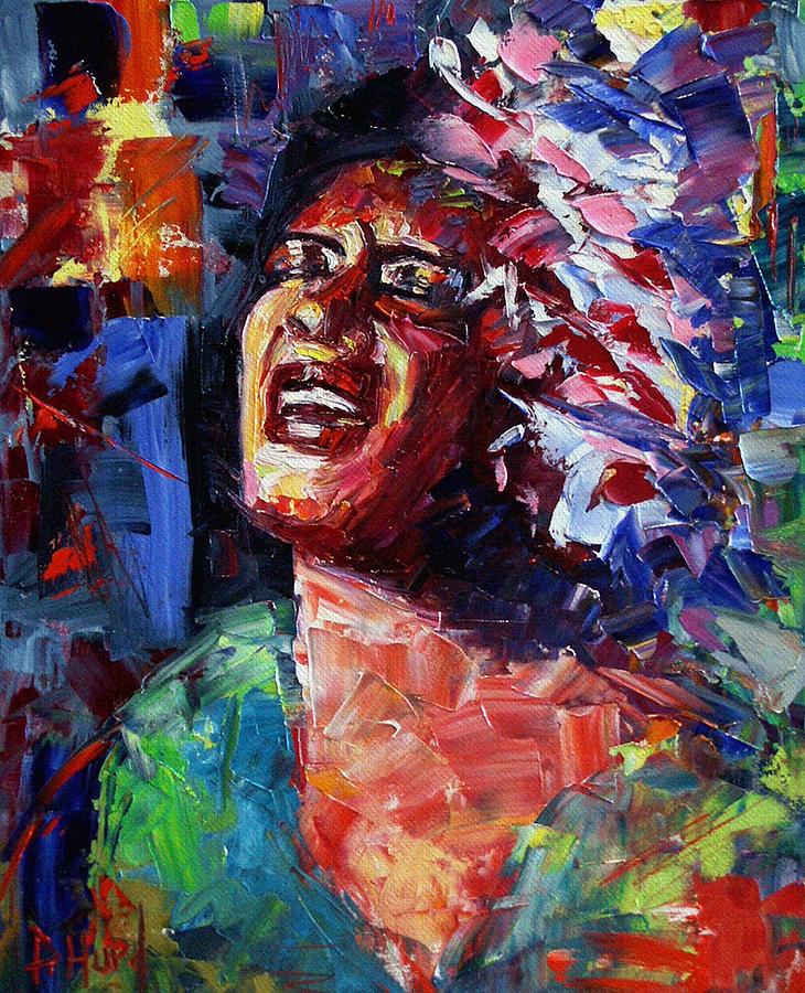 730x900 Billie Holiday Live Painting By Debra Hurd - Billie Holiday Painting