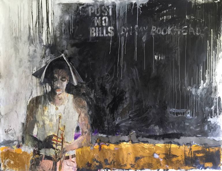 770x593 Saatchi Art Post No Bills Painting By George Pali - Bills Painting