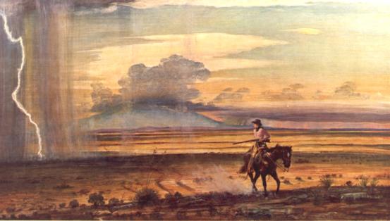 553x314 Last Escape Of Billy The Kid - Billy The Kid Painting