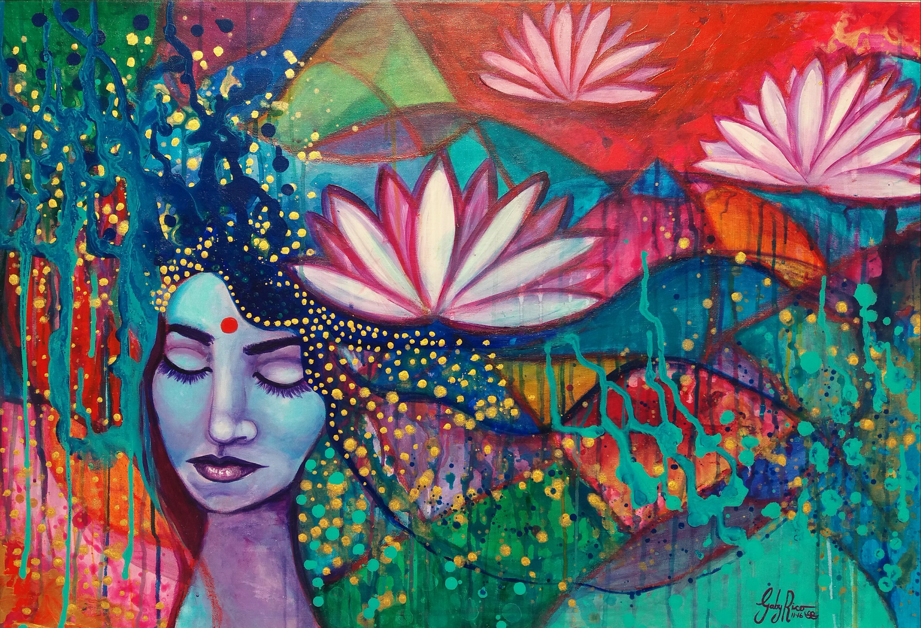 2980x2034 Ethereal Energy Gaby Rico - Bindi Painting