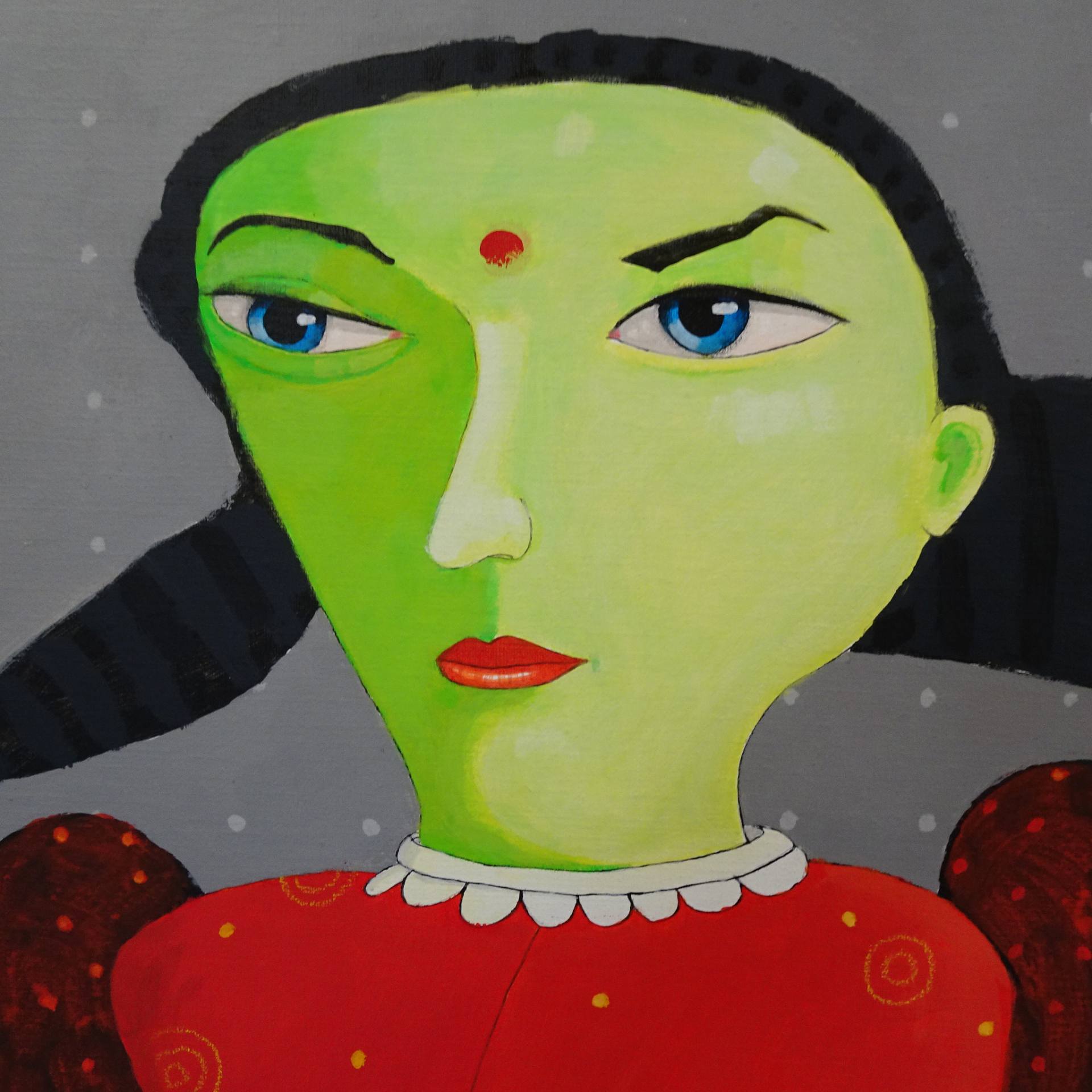 1920x1920 Saatchi Art Woman With Bindi Painting By Gert Strengholt - Bindi Painting