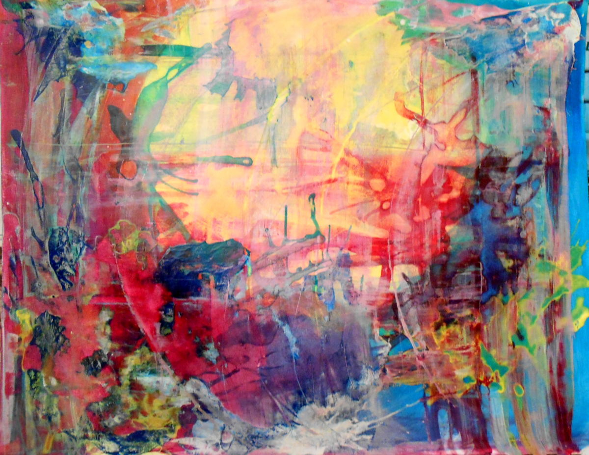 1200x927 Teeming With Life (Veronica Stewart) - Biology Painting