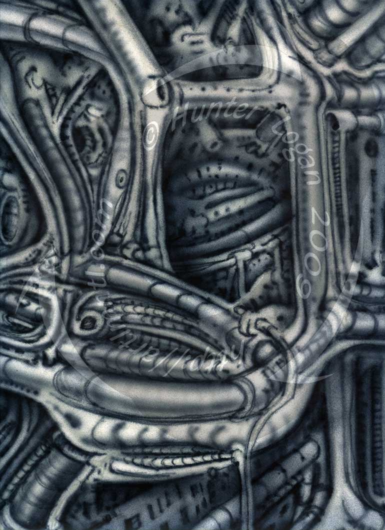 770x1060 Biomechanical Wall 01 By Twirlymind - Biomechanical Painting