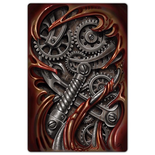 612x612 Digital Painting In Photoshop biomech - Biomechanical Painting