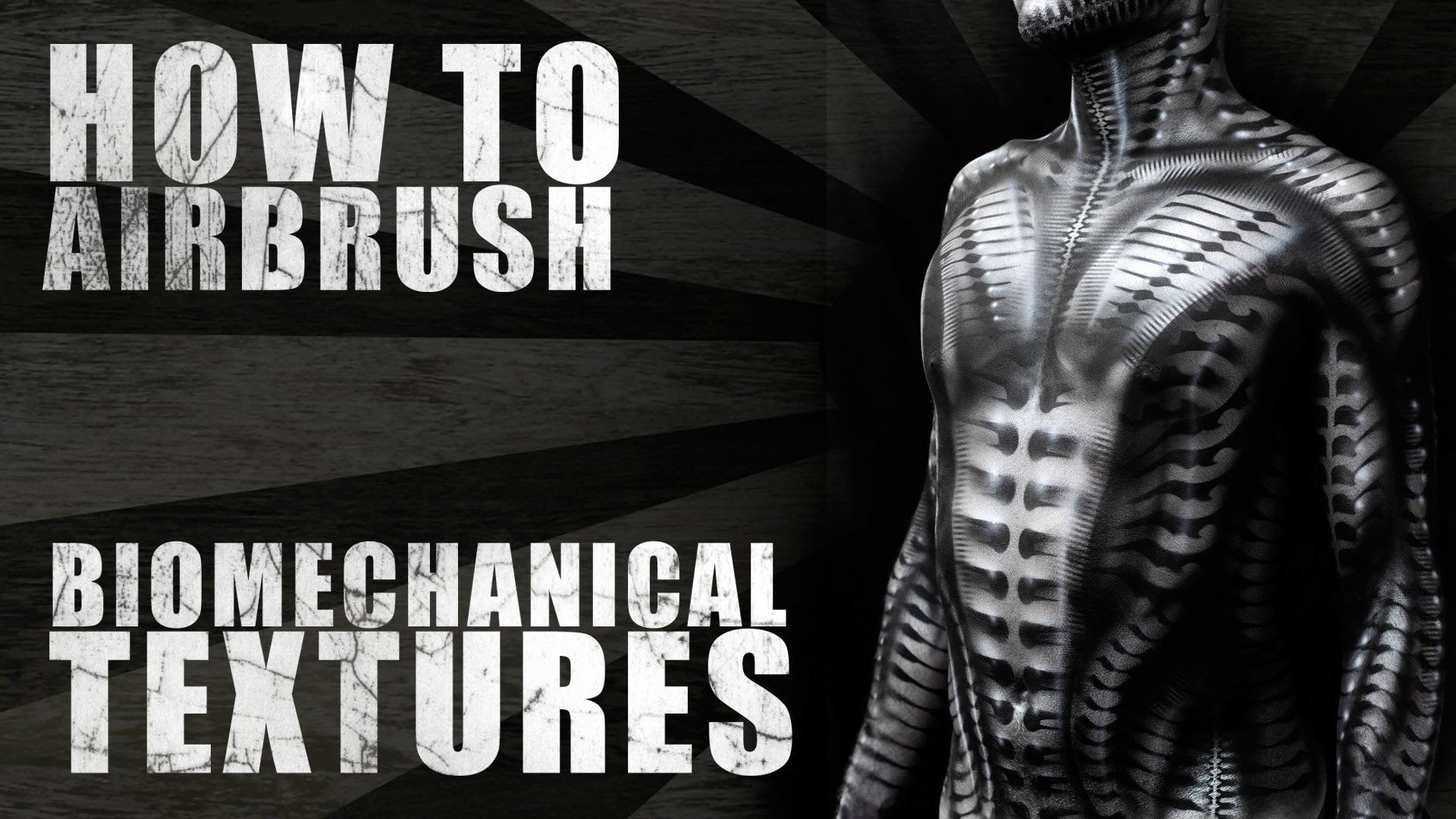 1920x1080 How To Airbrush Body Paint Biomechanical Stencils - Biomechanical Painting