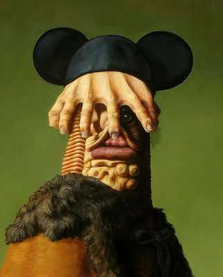 322x400 Biomorphic Oil Paintings Bizarre People Free Portraits - Biomorphic Painting