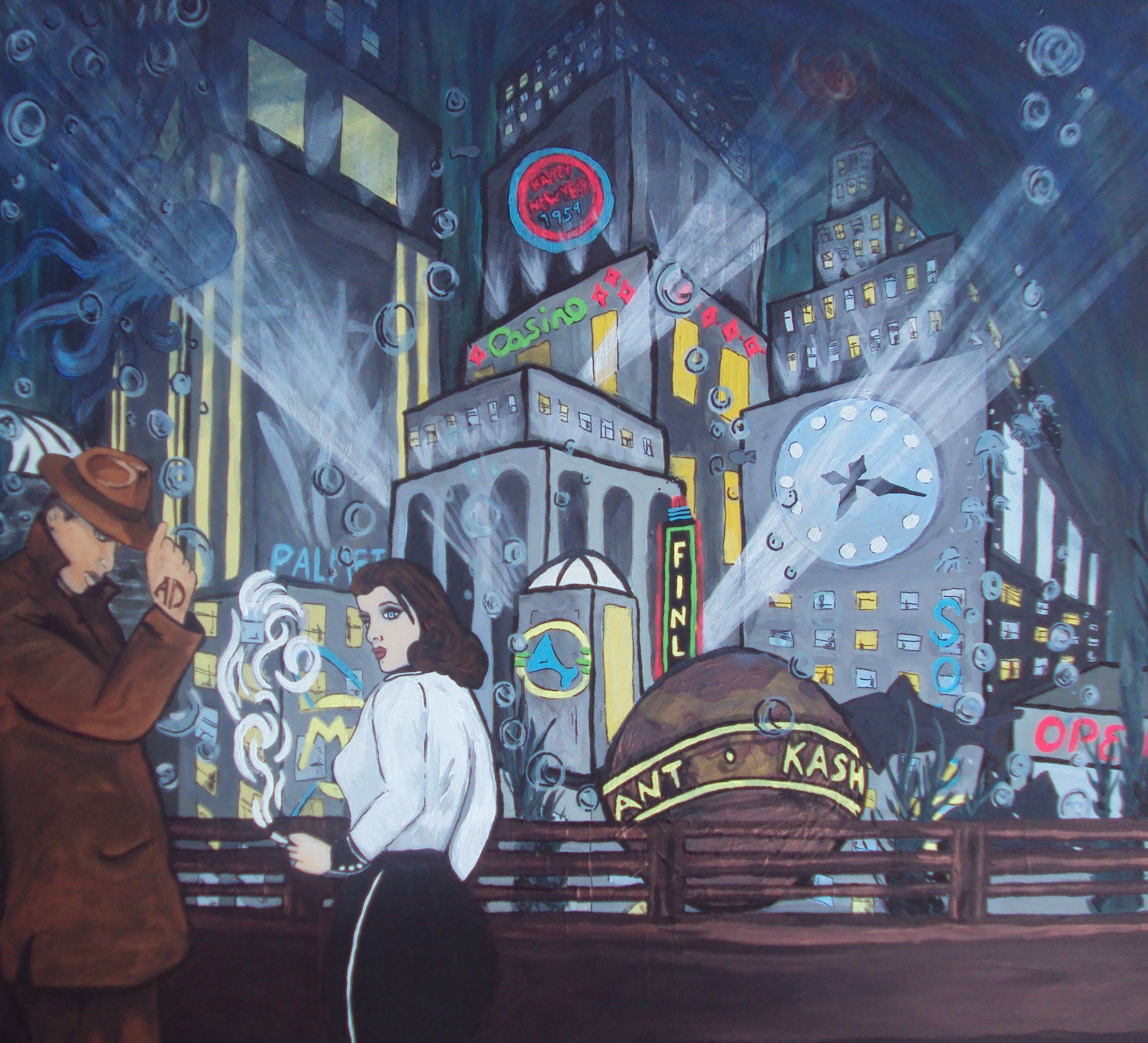 2440x2218 Bioshock Infinite Burial - Bioshock Infinite Painting