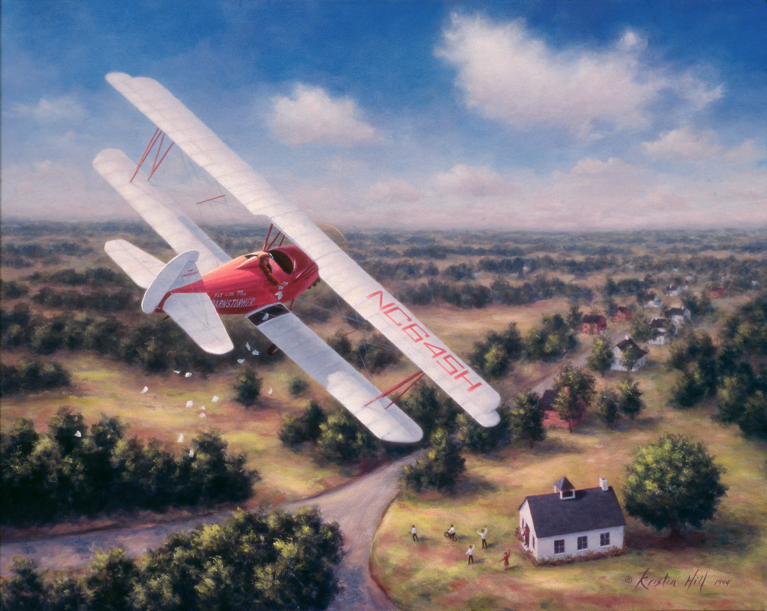2625x2092 Kristin Hill Combined Two Loves Into One Highly Successful Career - Biplane Painting