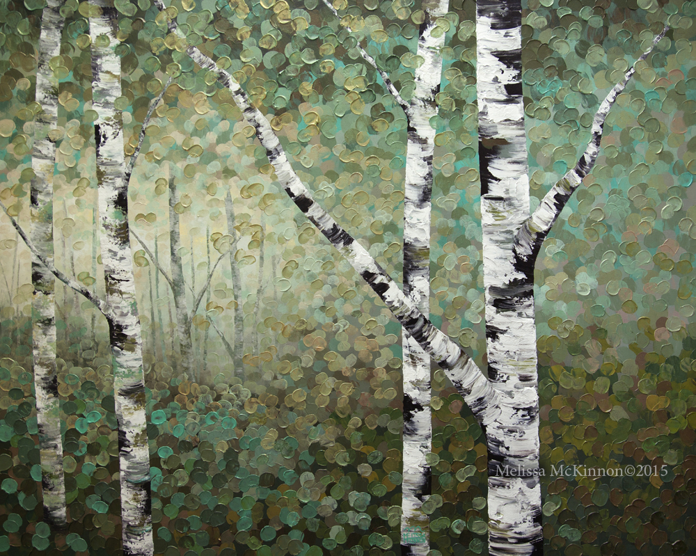 1000x799 Sold! A Gorgeous New Home For Where I Left Them - Birch Bark Painting