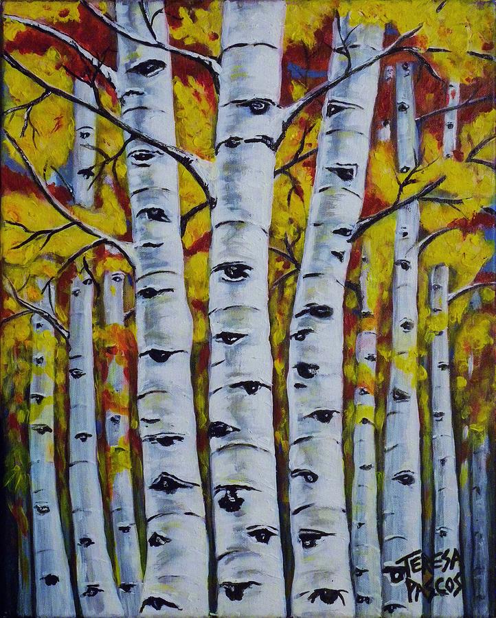 Birch Tree Painting On Canvas at PaintingValley.com | Explore ...