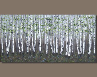 340x270 Birch Tree Painting Etsy - Birch Painting