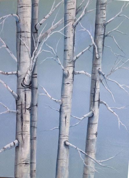 444x610 Painting Birch Trees The Art Supply Depo - Birch Painting
