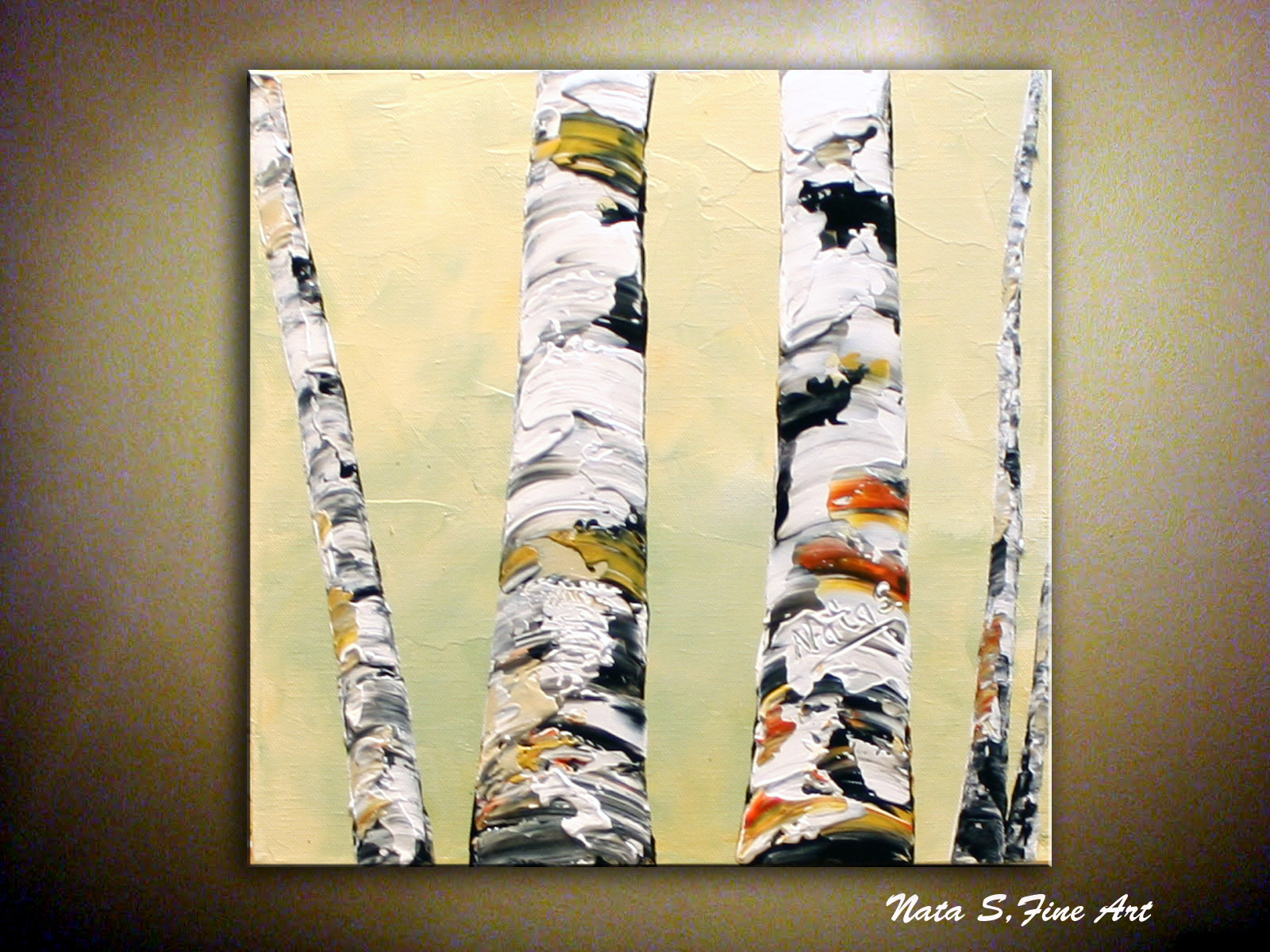 1600x1200 Paintings For Sale Original Abstract Landscape Painting.palette - Birch Painting