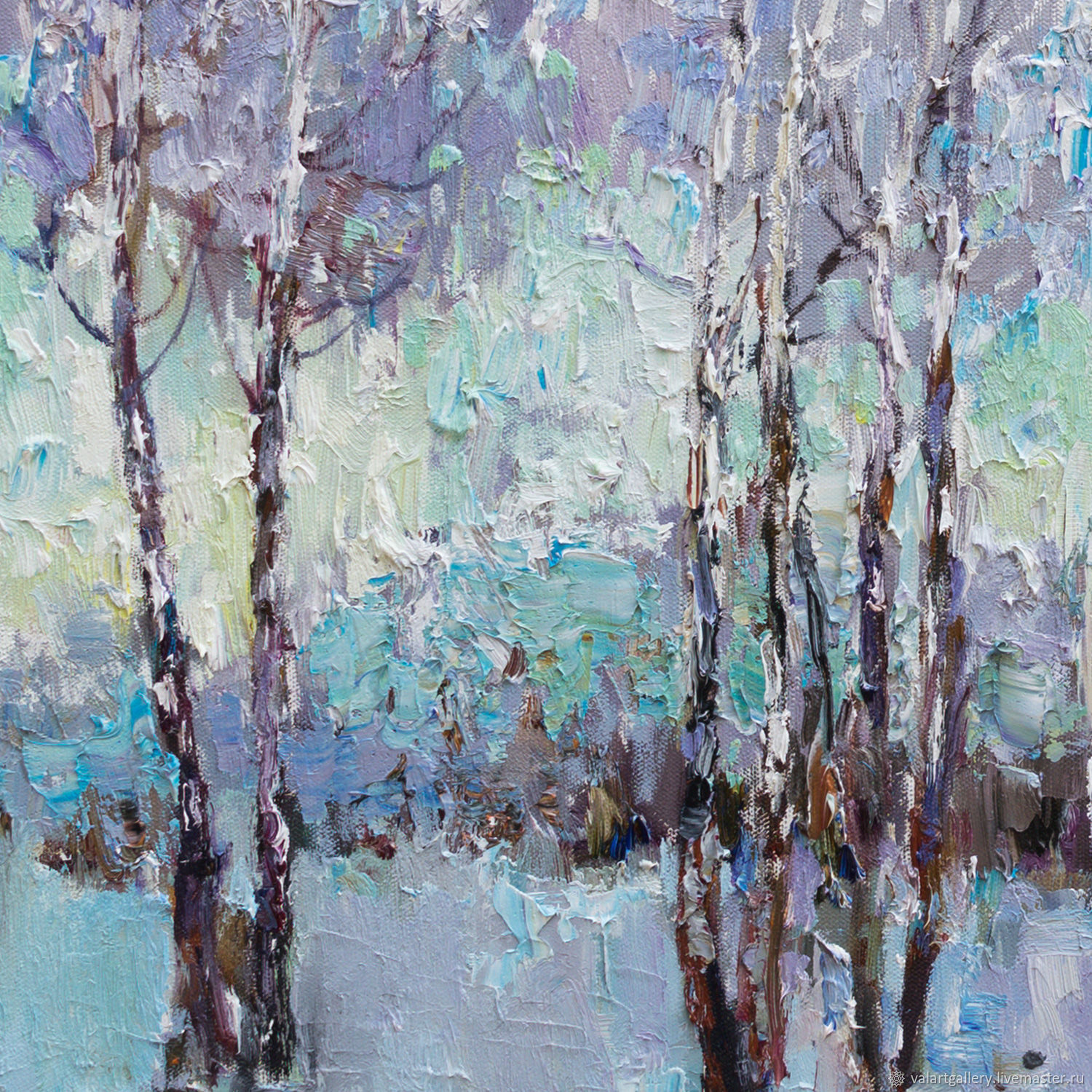 1500x1500 Winter Birch Trees - Birch Painting
