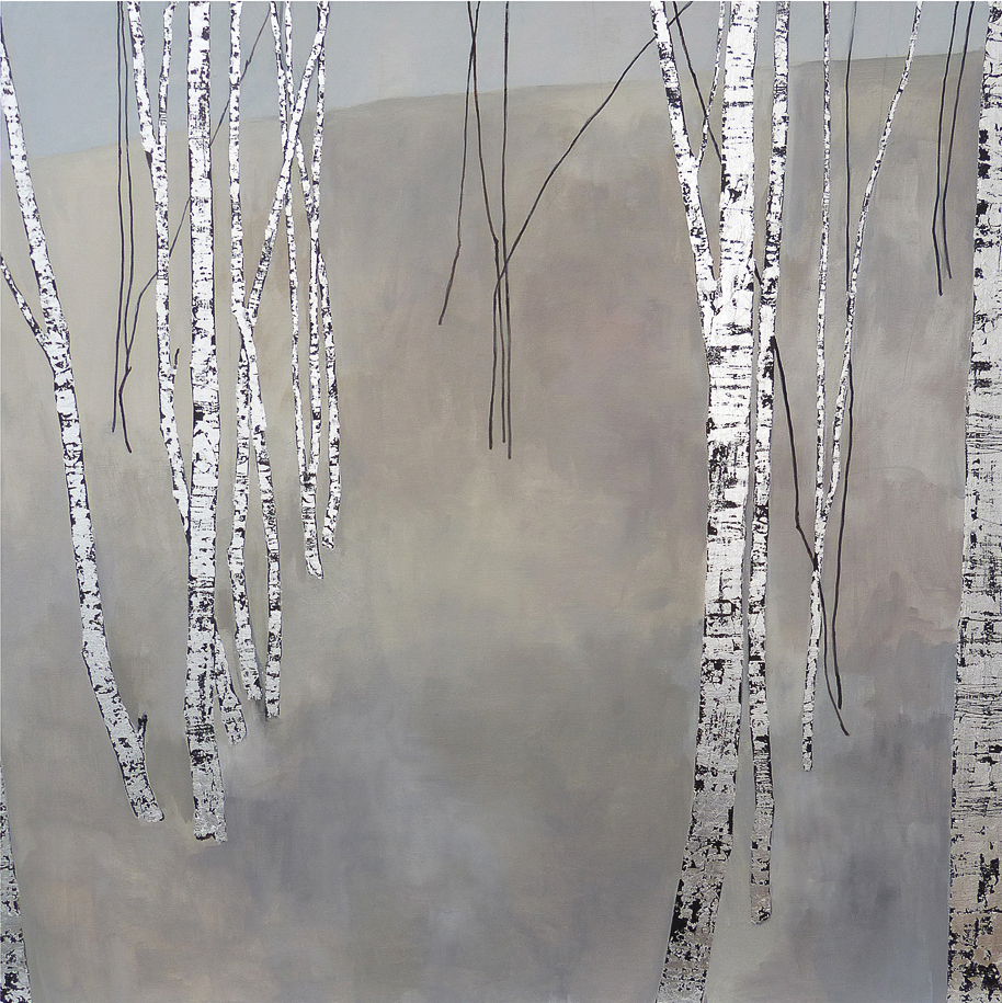 914x915 Birch Tree Paintings Sara Habgood - Birch Tree Painting