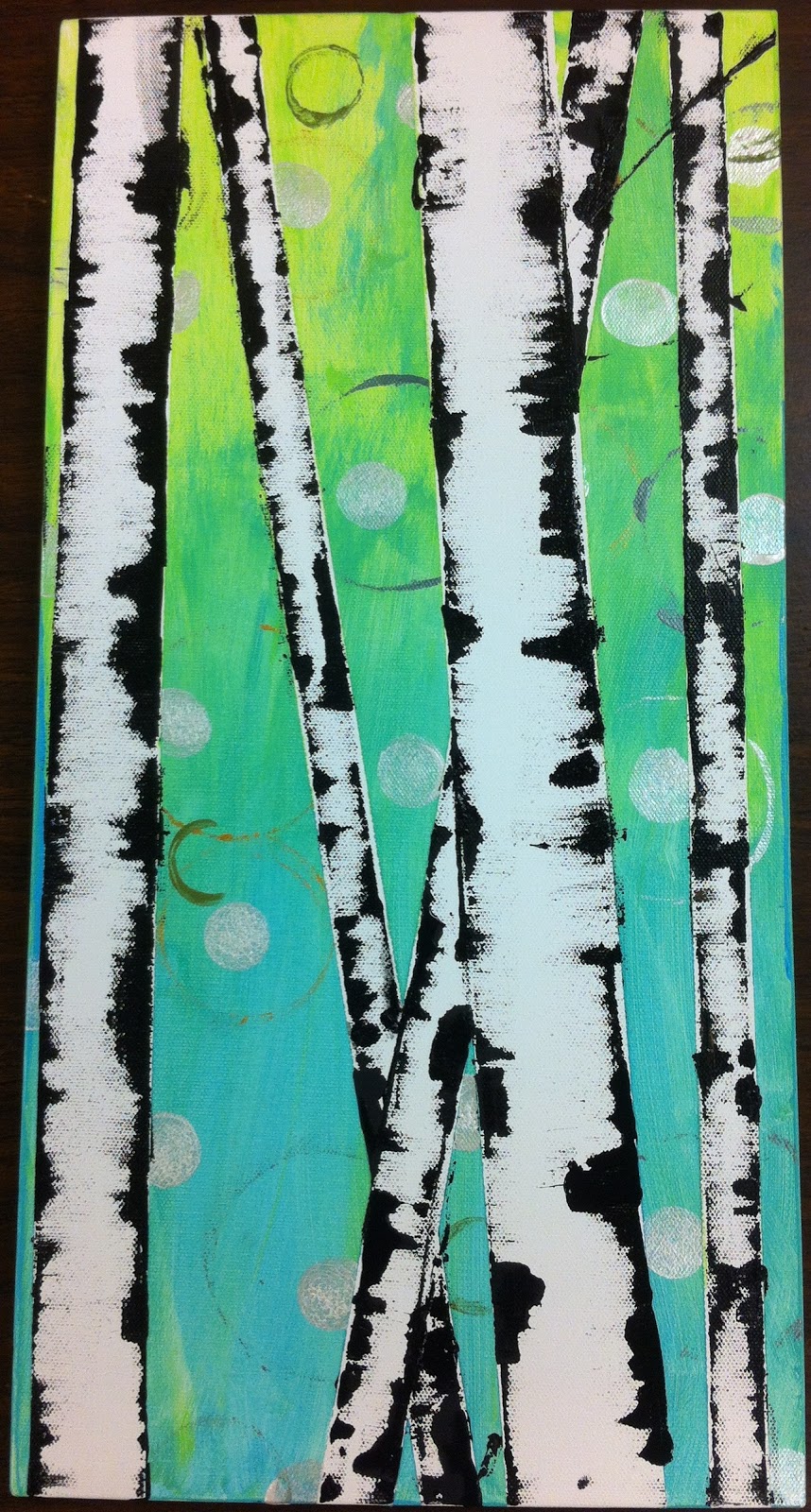 858x1600 Angela Anderson Art Blog Easy Birch Trees - Birch Tree Painting